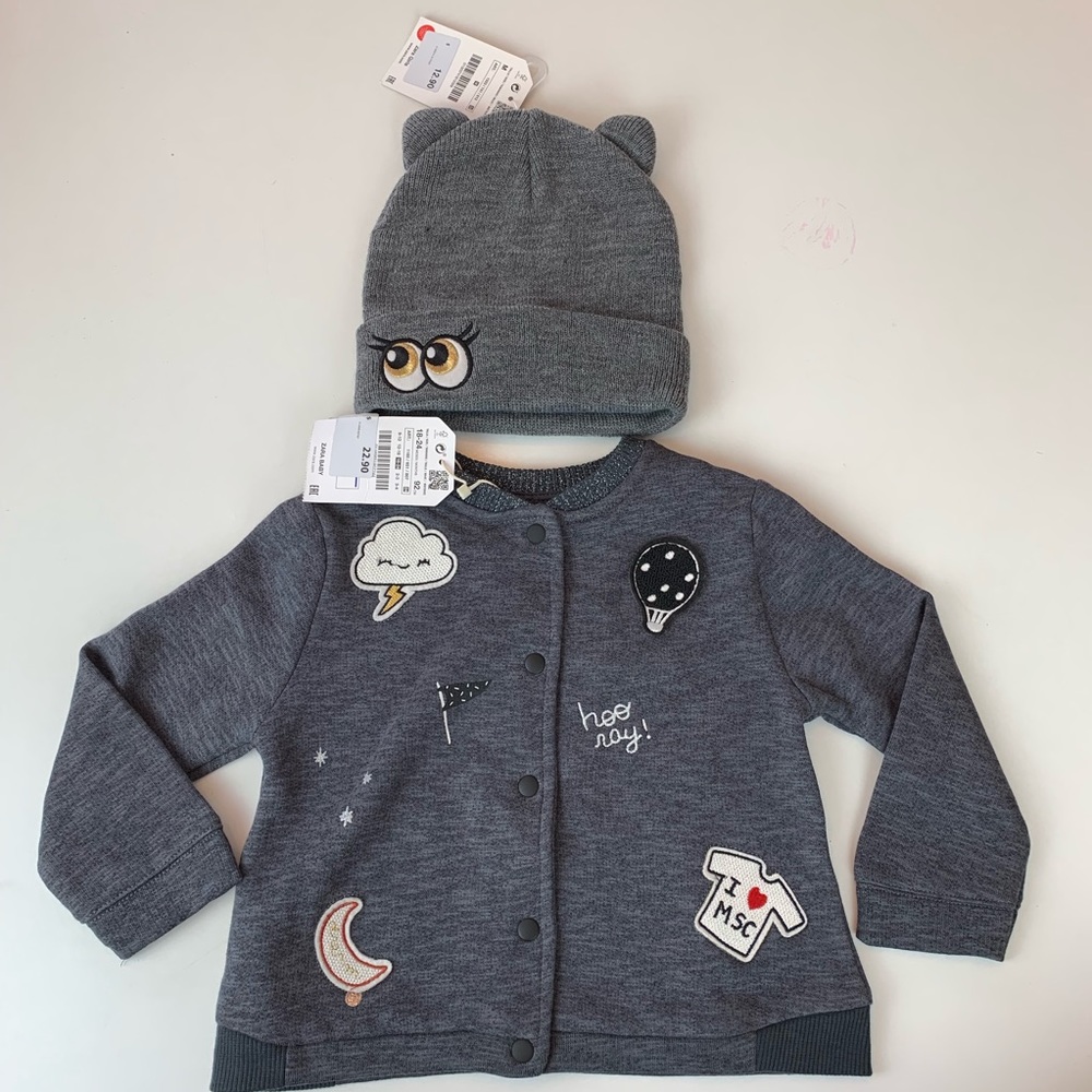 🌹NWT. Bundle Zara girls Bomber with appliqué. - Picture 1 of 8